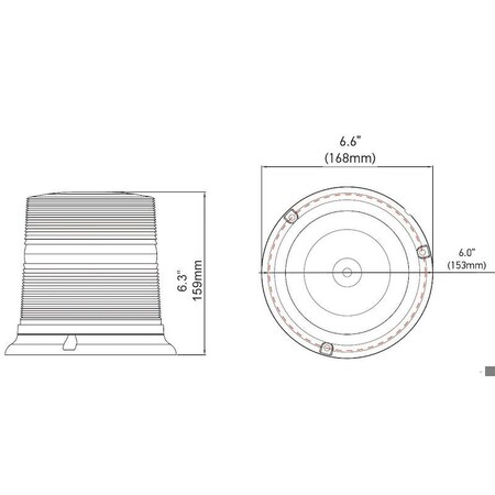 Hella BEACON K-LED 40 MAG 12/110V AMBER H27117011